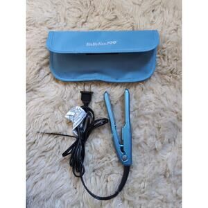 Babyliss PRO Nano Titanium Blue Flat Iron BABNTG3050N Case 6"